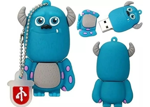 Pen Drive De 16 Gb Do Sulley Sullivan Monstros Sa Cor Azul