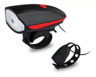 Luz Led Bicicleta Con Bocina Delantera Usb Linterna Farol