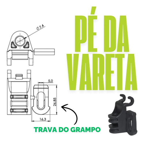Suporte Fixação Vareta Capo Argo Cronos Mobi Strada Original