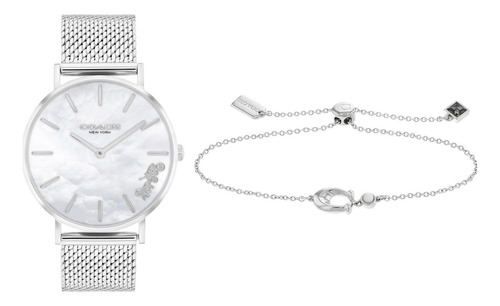 Set Reloj Pulsera Coach Mujer Acero Inox 14000084 Perry