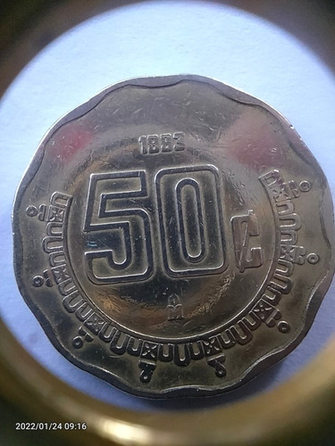 Moneda De 50 Centavos  Con Error De Acuñacion De 1893