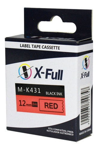 Imagem 5 de 10 de Fita Compativel Para M-k431 Brother Pt-80 Pt-90 Vermelho