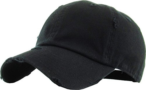 Kbethos Kbe-vintage Blk Gorra De Béisbol De Algodón Lavado