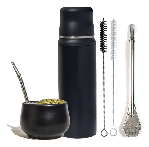 Yerba Mate Rosamonte + Bombilla Mate En Kit Matero Uruguayo