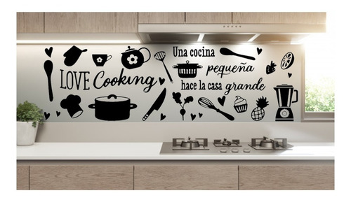 Vinilo Decorativo Guarda Frases Cocina 100x30 Adhesivo 