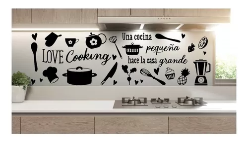 Vinilo Decorativo Guarda Frases Cocina 100x30 Adhesivo