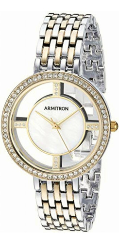 Reloj Armitron Dres, Unitalla, Multicol Correa Plateado-dorado Bisel Dorado Fondo Blanco