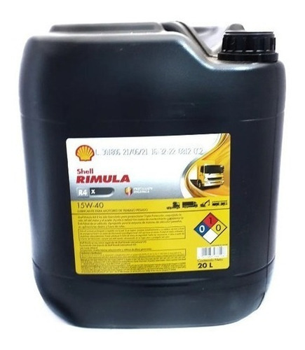 Aceite Shell Rimula Diesel 15w-40 20lts