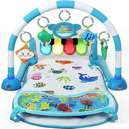 Unih Baby Gym Play Mat, Kick And Play Piano Gym Con Water Ma