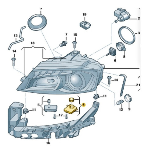 Imagen 5 de 10 de Modulo Control Lampara Xenon Vw Vento Sharan Touareg Tiguan