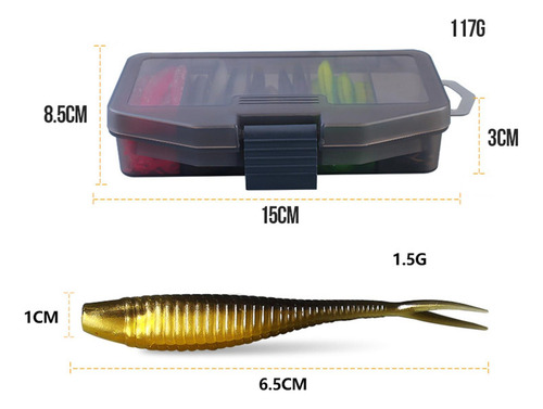 40 Pçs Iscas De Pesca Macias Isca Macia Verme Do Mar