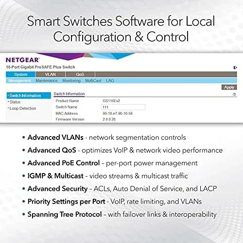 Switch Inteligente Gigabit Ethernet De 48 Puertos Netgear (g