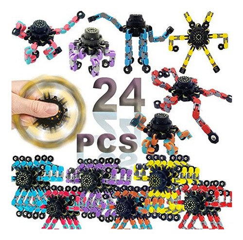 24pcs Fingertip Gyro Fingertip Mechanical Top Diy Deformatio