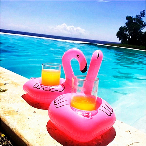 Imagen 4 de 5 de 12 Portavasos Flamingo Inflables Fiesta Alberca Piscina Pla