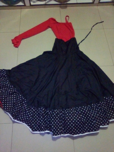 Traje Para Bailar Estilo Flamenco  Incluye 2 Piezas