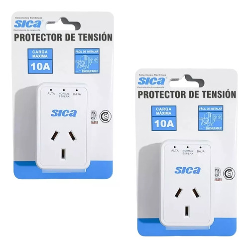 Protector Sica Alta Baja Tensión Heladera Lavarropa Pack X2