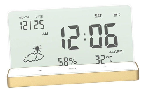 *para Clear Digital Alarm Clock Large Display Touch For