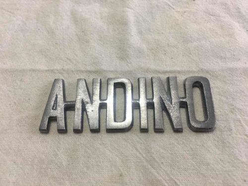 Insignia Andino Aluminio Palabra Imprenta