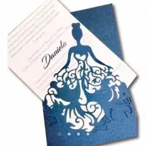 Comprar 25 Invitaciones Invitaciones De Boda, Corte Laser Con Regalo