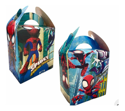 40 Cajas Dulceras Spidey Y Sus Amigos Fiesta Bolo Recuerdo