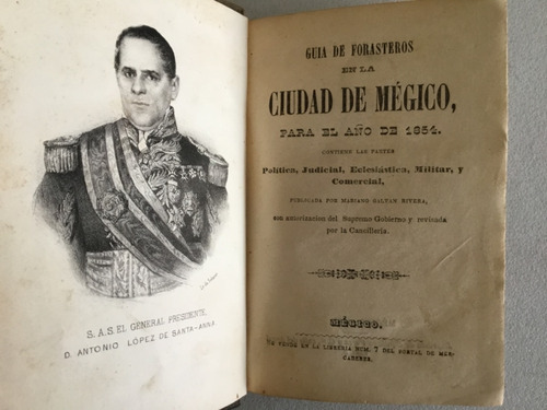 Guía De Forasteros En La Ciudad De Megico 1854