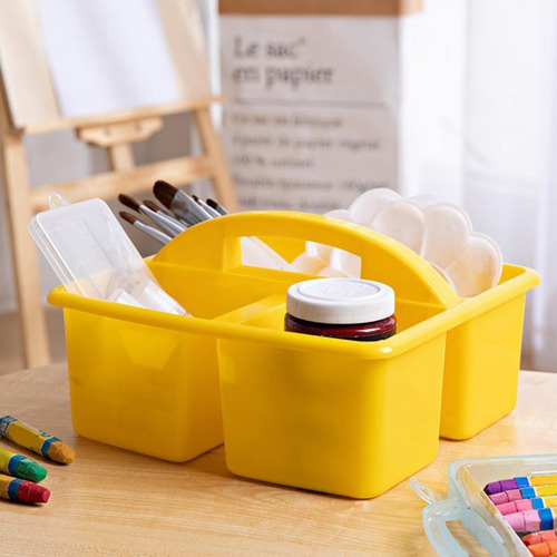 Divisor Organizador De Almacenamiento Artesanal Con Amarillo