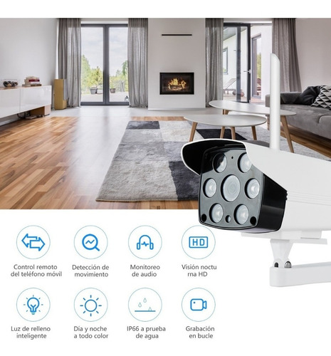 Imagen 4 de 7 de Cámara De Vigilancia Wifi Impermeable A Todo Color 1080p Hd