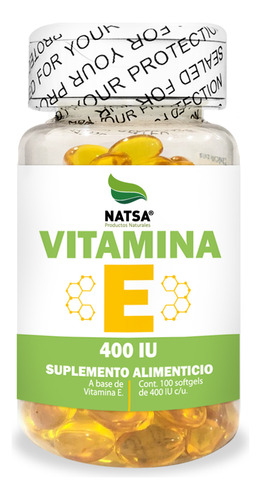 Vitamina E 400 Iu, 100 Cápsulas, Calidad Premium