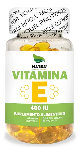 Vitamina E 400 Iu, 100 Cápsulas, Calidad Premium