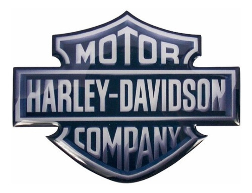 Adesivo Logo Compatível Harley Davidson Resinado Rs37 Cor HARLEY DAVIDSON MOTOR COMPANY