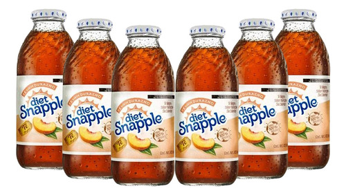 Té Negro Helado Snapple Sabor Durazno 473 Ml (6 Piezas)