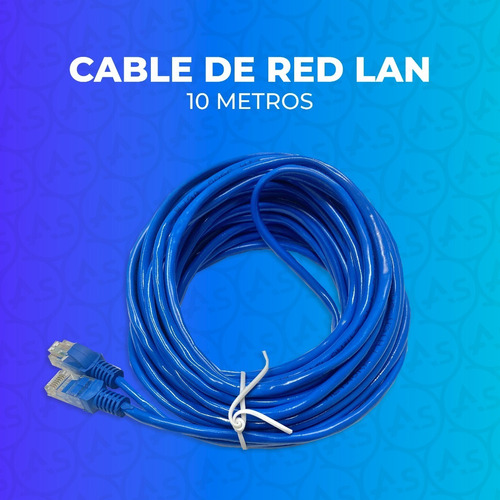 Imagen 2 de 10 de Cable De Red Lan Ethernet 10 Metros Para Internet Cat 5e