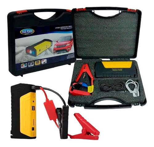 Kit Arrancador Cargador Bateria Portatil Auto Usb Con Valija