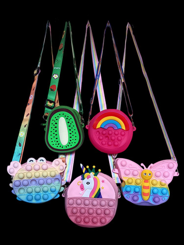 Pop It Carterita Mc'maru Silicona Bandolera Correa Regulable Carterita Palta