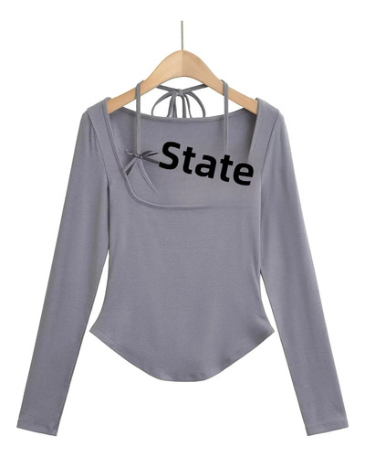 Top Halter Con Lazo, Corte Ajustado, Fibra De Viscosa