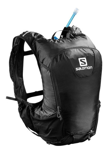 Mochila Salomon Hidratacion Running Montaña Skin Pro 15 Set Color Negro Diseño de la tela Liso