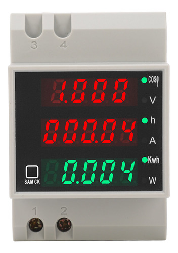 Medidor De Potencia Ac80300v 100a Din Rail Digital Display