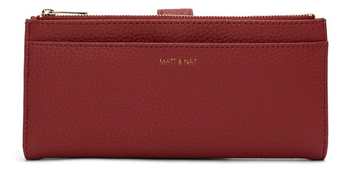 Matt & Nat Vegan Handbags, Motiv Wallet, Passion (rojo) - Bo