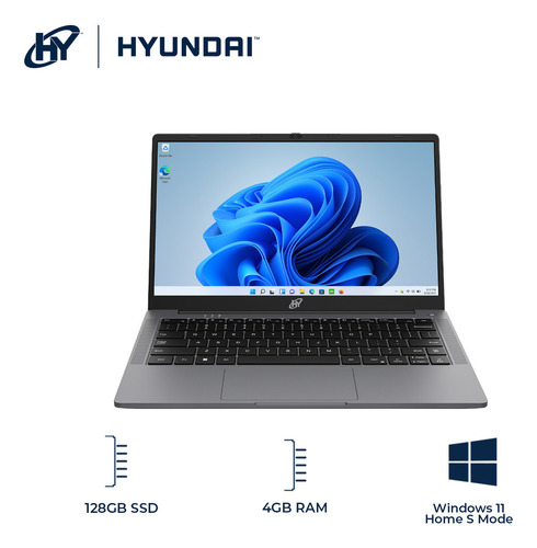 Laptop Hy Book 14, Intel Celeron N4020, 4gb De Ram, 128gb De Almacenamiento, Windows 11 Home En Modo S, Puerto Type-c Multifunción, Wi-fi Ac, Teclado En Español.
