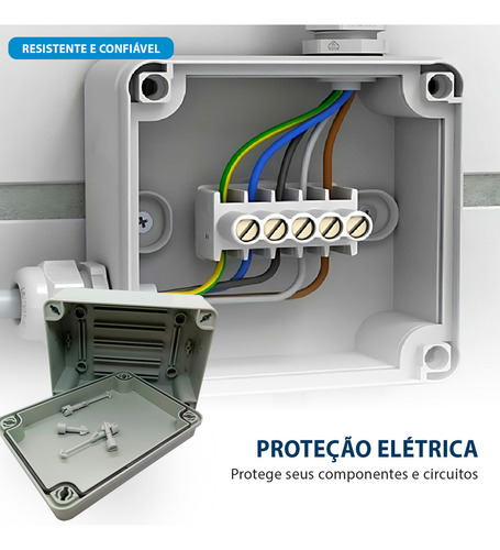 Caixa Passagem 152x109x67mm Cinza Pvc Vedada Eletrica