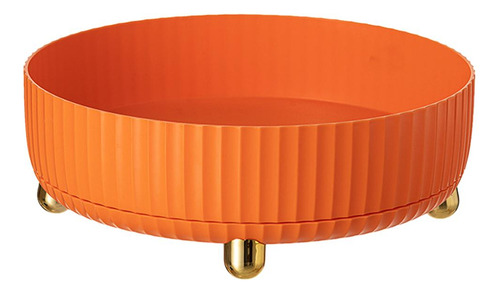 Bandeja De Almacenamiento Giratoria Redonda 360 ° Naranja
