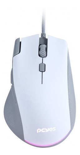 Mouse Gamer 12800dpi Rgb Pcyes 5 Botões Zyron White Pmgzrgbw Cor Branco