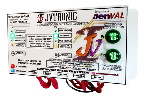 Protector De Voltaje Para Toda La Casa Bifasico 60a Jvtronic