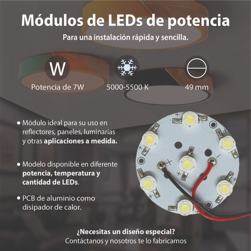 Modulo De Potencia 7w Blanco Puro Lmt-p7w-50-n 