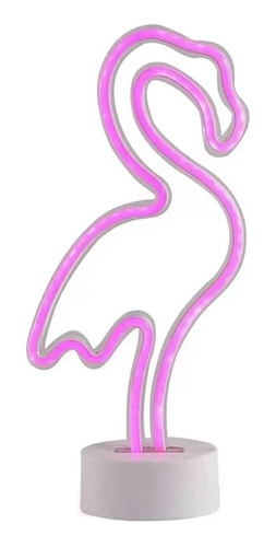 Lampara Led De Figura De Flamingo Gratis Usb
