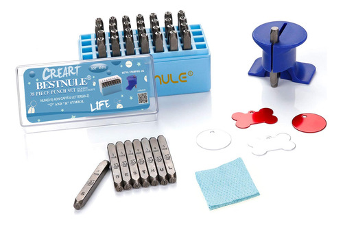 Bestnule Kit De Estampado De Metal, Juego De Sellos De Numer