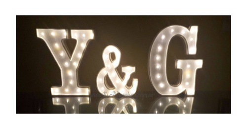 Imagen 3 de 7 de Nombres Iluminados 5 Letras 40 Cm Polyfan Belgrano Tu Nombre