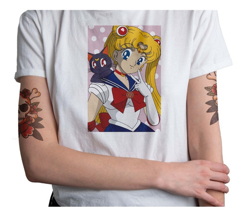 Polera Sailor Moon Serena Luna Anime Hombre Mujer 13