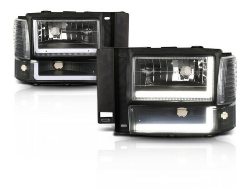 Ford Explorer 1991-1994 Faros Y Cuartos Negros Led