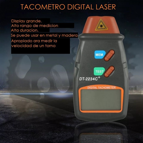 Tacometro Digital Laser Dt2234c Rpm Revoluciones Sin Contact